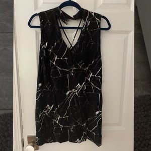 Kendall and Kylie Marble Print Mini Dress